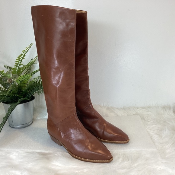 JOAN & DAVID COUTURE ITALIAN LEATHER KNEE HIGH EQUESTRIAN RIDING BOOTS SZ 7 - Picture 2 of 13